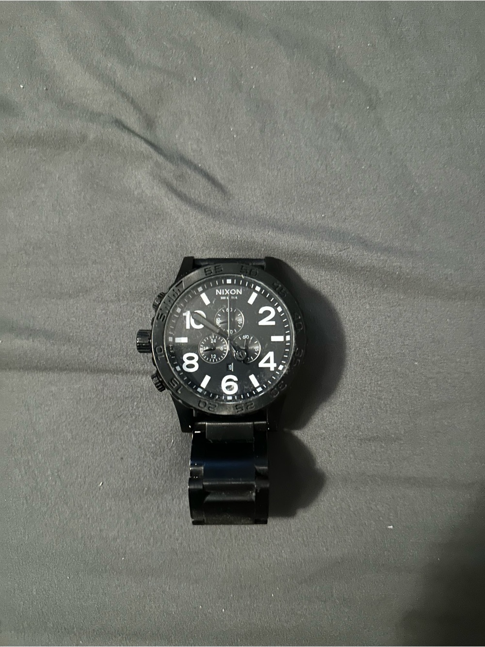 Nixon Black Stainless Chronograph Watch